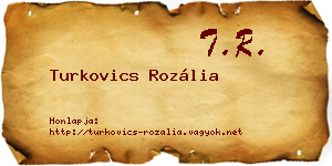 Turkovics Rozália névjegykártya