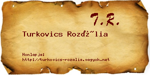 Turkovics Rozália névjegykártya