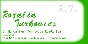 rozalia turkovics business card